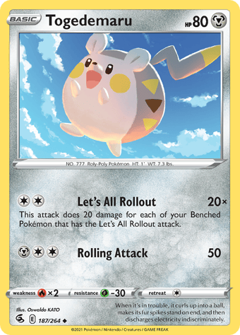 Togedemaru Fusion Strike Pokemon Card