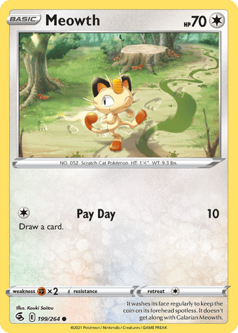Meowth Fusion Strike Pokemon Card