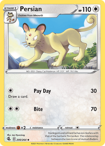 Persian Fusion Strike Pokemon Card