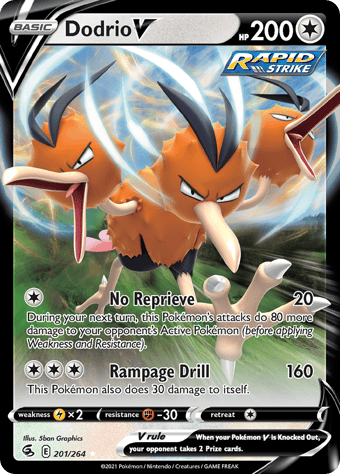 Dodrio V Fusion Strike Pokemon Card