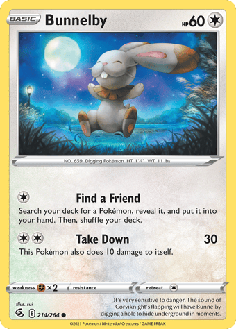Bunnelby Fusion Strike Pokemon Card