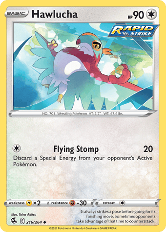 Hawlucha Fusion Strike Pokemon Card