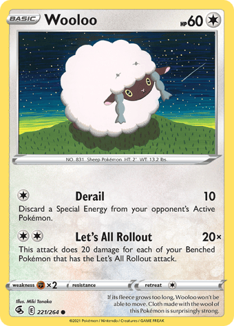Wooloo Fusion Strike Pokemon Card