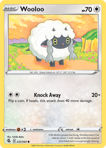 Wooloo Fusion Strike Pokemon Card