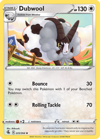 Dubwool Fusion Strike Pokemon Card