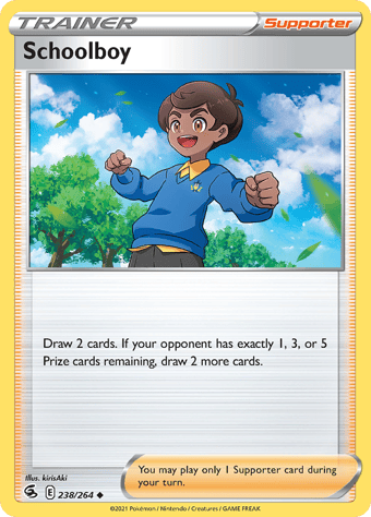 Schoolboy Fusion Strike Pokemon Card