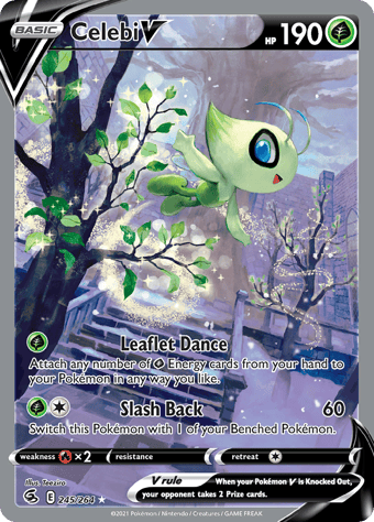 Celebi V Fusion Strike Pokemon Card