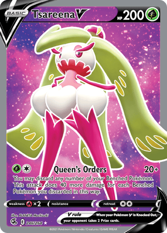 Tsareena V Fusion Strike Pokemon Card