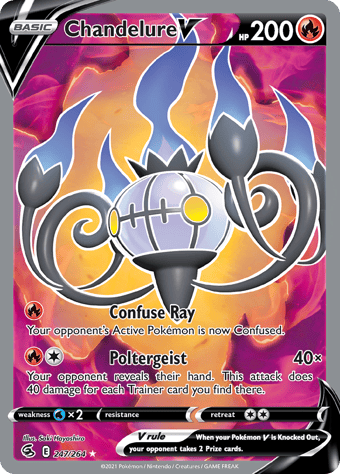 Chandelure V Fusion Strike Pokemon Card