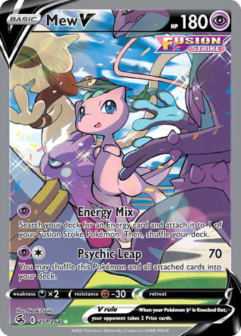 Mew V Fusion Strike Pokemon Card