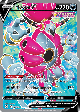 Hoopa V Fusion Strike Pokemon Card