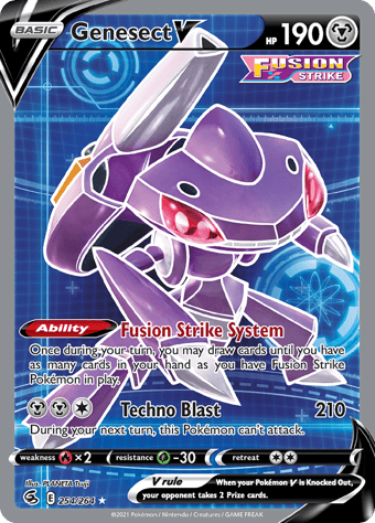 Genesect V Fusion Strike Pokemon Card