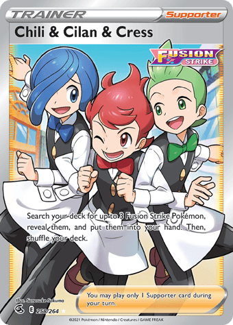 Chili & Cilan & Cress Fusion Strike Pokemon Card