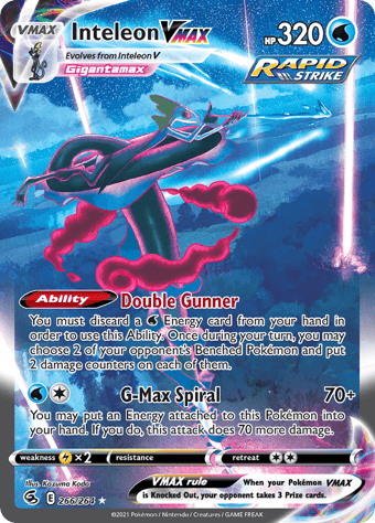 Inteleon VMAX Fusion Strike Pokemon Card