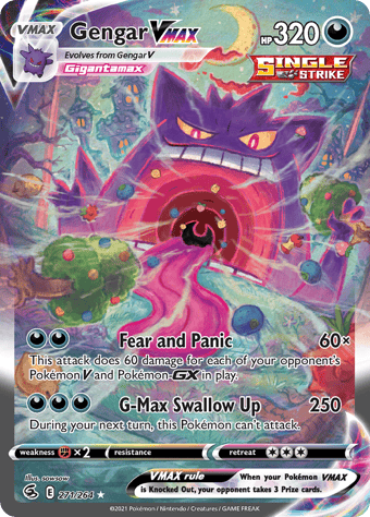 Gengar VMAX Fusion Strike Pokemon Card