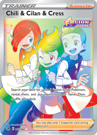Chili & Cilan & Cress Fusion Strike Pokemon Card