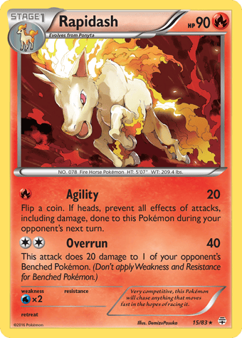 Rapidash Generations Pokemon Card