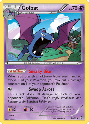 Golbat Generations Pokemon Card