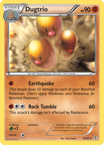 Dugtrio Generations Pokemon Card