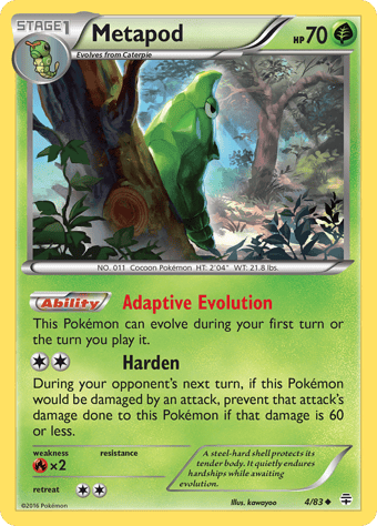 Metapod Generations Pokemon Card