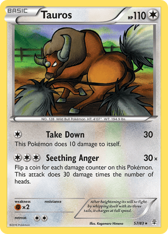 Tauros Generations Pokemon Card