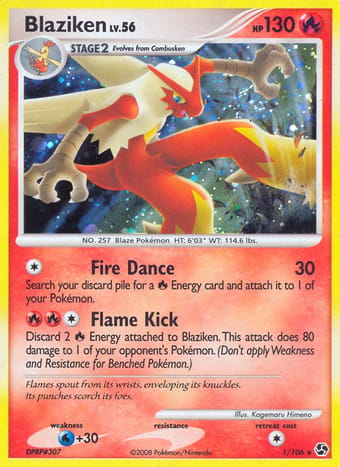 Blaziken Great Encounters Pokemon Card