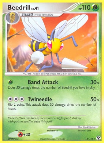 Beedrill Great Encounters Pokemon Card