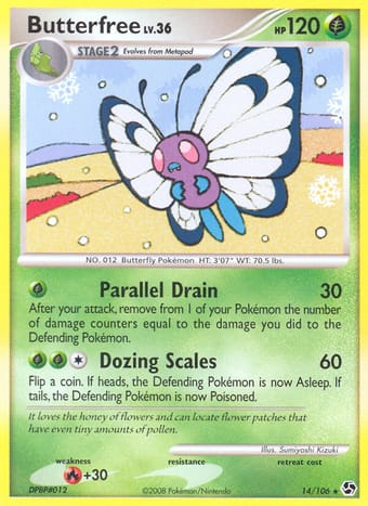 Butterfree Great Encounters Pokemon Card