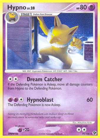 Hypno Great Encounters Pokemon Card