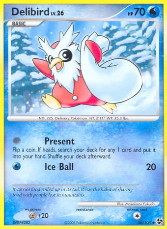 Delibird Great Encounters Pokemon Card