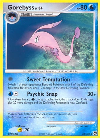 Gorebyss Great Encounters Pokemon Card