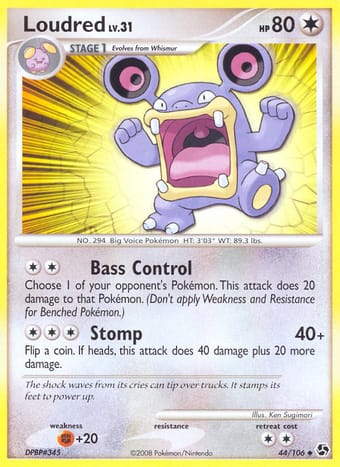 Loudred Great Encounters Pokemon Card