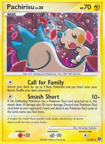Pachirisu Great Encounters Pokemon Card