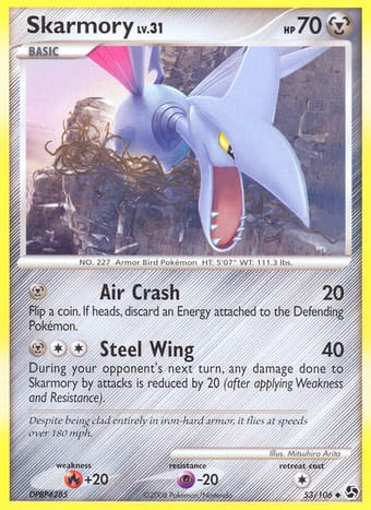 Skarmory Great Encounters Pokemon Card