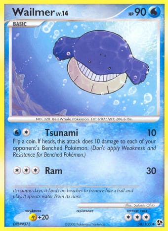 Wailmer Great Encounters Pokemon Card