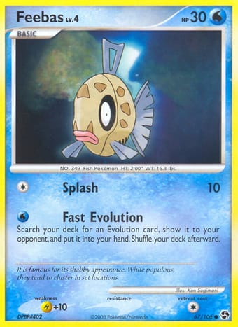 Feebas Great Encounters Pokemon Card