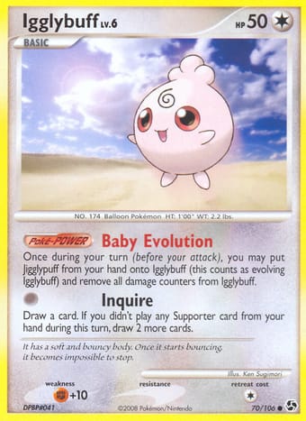 Igglybuff Great Encounters Pokemon Card