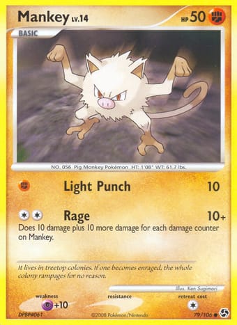 Mankey Great Encounters Pokemon Card