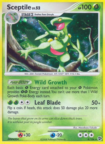 Sceptile Great Encounters Pokemon Card