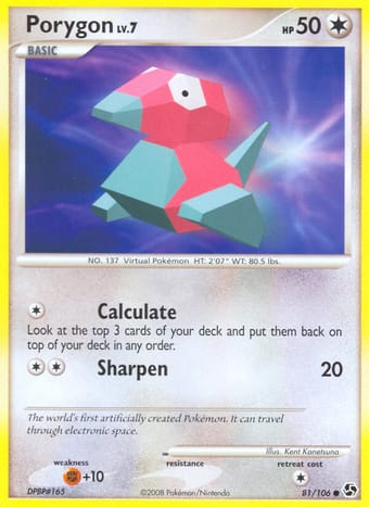 Porygon Great Encounters Pokemon Card