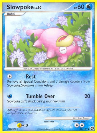 Slowpoke Great Encounters Pokemon Card