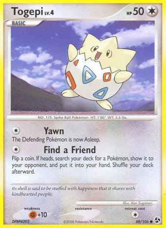 Togepi Great Encounters Pokemon Card
