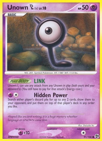 Unown L Great Encounters Pokemon Card