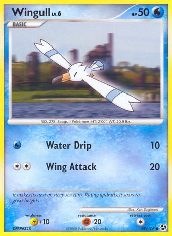 Wingull Great Encounters Pokemon Card