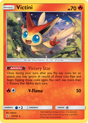 Victini Guardians Rising Pokemon Card