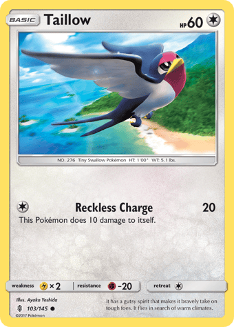 Taillow Guardians Rising Pokemon Card