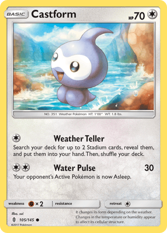 Castform Guardians Rising Pokemon Card