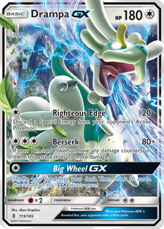 Drampa-GX Guardians Rising Pokemon Card