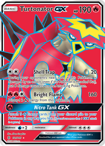 Turtonator-GX Guardians Rising Pokemon Card