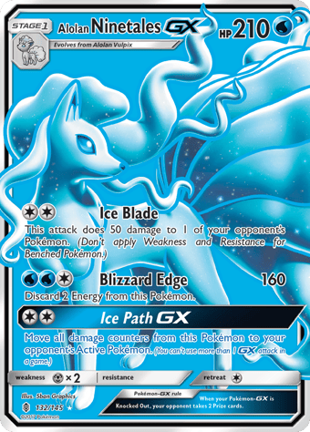 Alolan Ninetales-GX Guardians Rising Pokemon Card